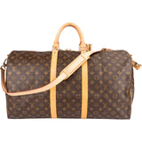 Louis Vuitton Monogram Canvas Keepall 55 Bandoulière Travel Bag