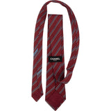 Chanel Striped Pattern Silk Tie Krawatte