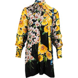 Gucci Multicolor Silk Floral Print Pussy-Bow Dress (IT42)