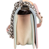 Chanel Rainbow Caviar Leather Boy Single Flap Crossbody Bag