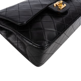 Chanel Quilted Lambskin 24K Gold Small Double Flap Shoulder Bag