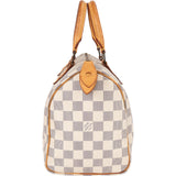 Louis Vuitton Monogram Damier Azur Speedy 25 Handbag