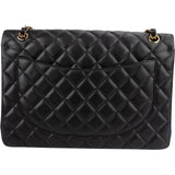 Chanel Quilted Lambskin Maxi Double Flap Crossbody Bag