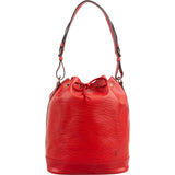 Louis Vuitton Red Epi Leather Sac Noé Grande Shoulder Bag
