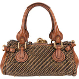 Chloé Woven Cotton Paddington Satchel Handbag