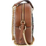 [🔄️B23 / F23] Gucci Monogram GG Supreme Embroidered Mini Chain Crossbody Bag - vintageandkickz
