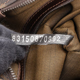 Fendi Monogram FF Zucca Canvas Diagonal Triangle Zip Large Shoulder Bag
