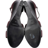 Hermès Burgund Leather Legend Wedge H Sandals