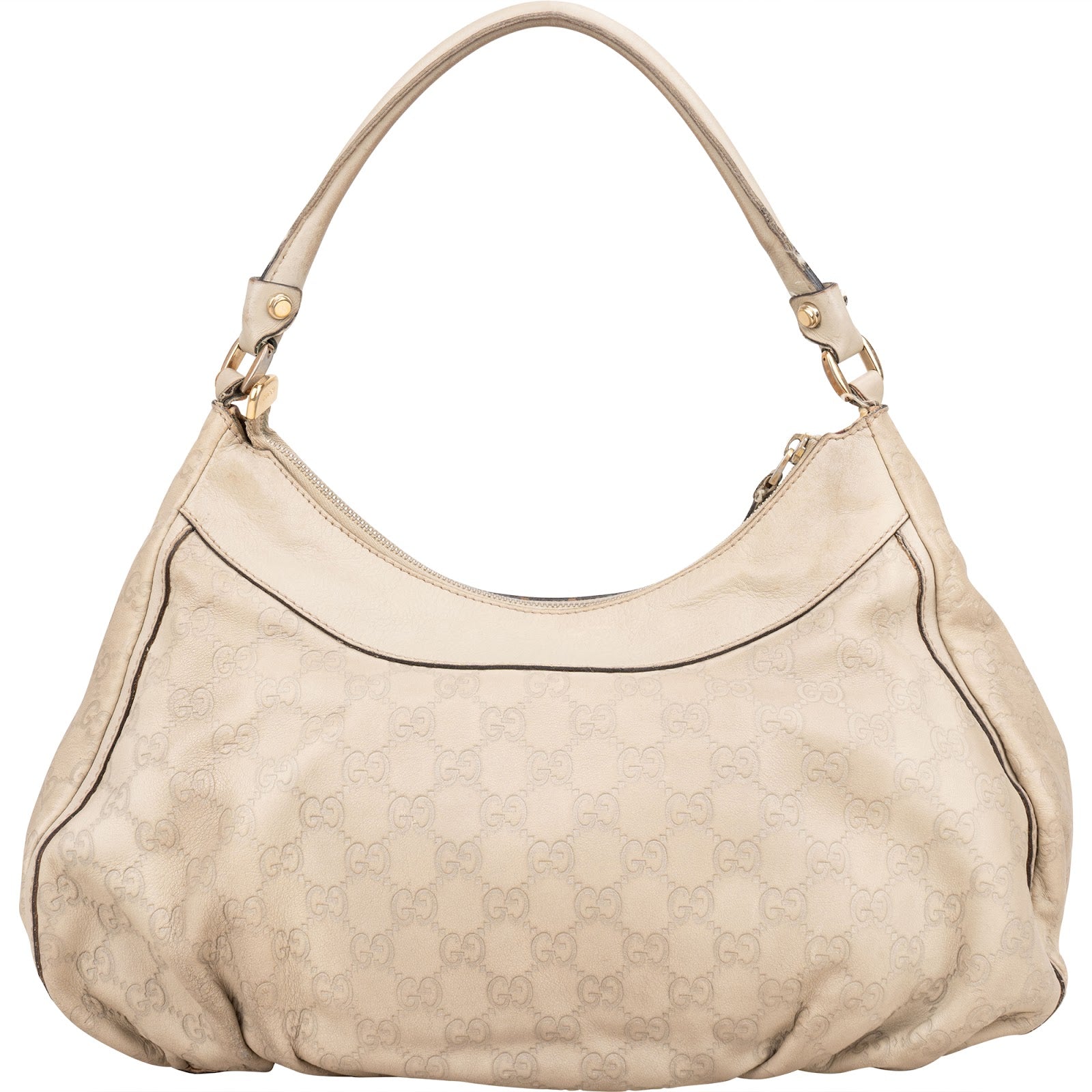 [🔄️B20 / F31] Gucci Guccissima Leather Abbey D-Ring Hobo Shoulder Bag - vintageandkickz