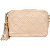 Chanel Quilted Lambskin Tassel Camera Crossbody Bag