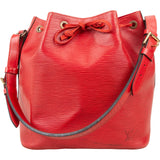 Louis Vuitton Red Epi Leather Sac Noé Petit Shoulder Bag