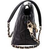 Chanel Quilted Lambskin Camera Pouch Heart Chain Crossbody Bag