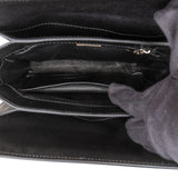 Prada Saffiano Leather Studded Fringe Turnlock Cahier Shoulder Bag