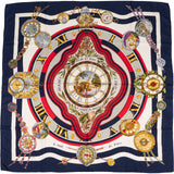 Hermès La Ronde des Heures Silk Carre 90 Scarf Tuch