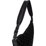 Gucci Monogram Suede GG Hobo Shoulder Bag