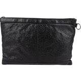 Balenciaga Black Leather City Clutch