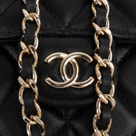 Chanel Quilted Lambskin Mini Single Flap with Top Handle Crossbody Bag - vintageandkickz