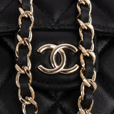 Chanel Quilted Lambskin Mini Single Flap with Top Handle Crossbody Bag - vintageandkickz