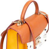 MCM Monogram Visetos Tricolor Block Patricia Small Crossbody Handbag