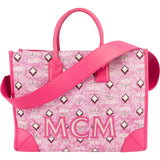 MCM Visetos Monogram Jacquard München Handbag