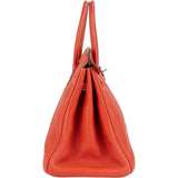Hermès Pink Taurillon Clemence Birkin 35 Handbag Clay Red Bougainvillier