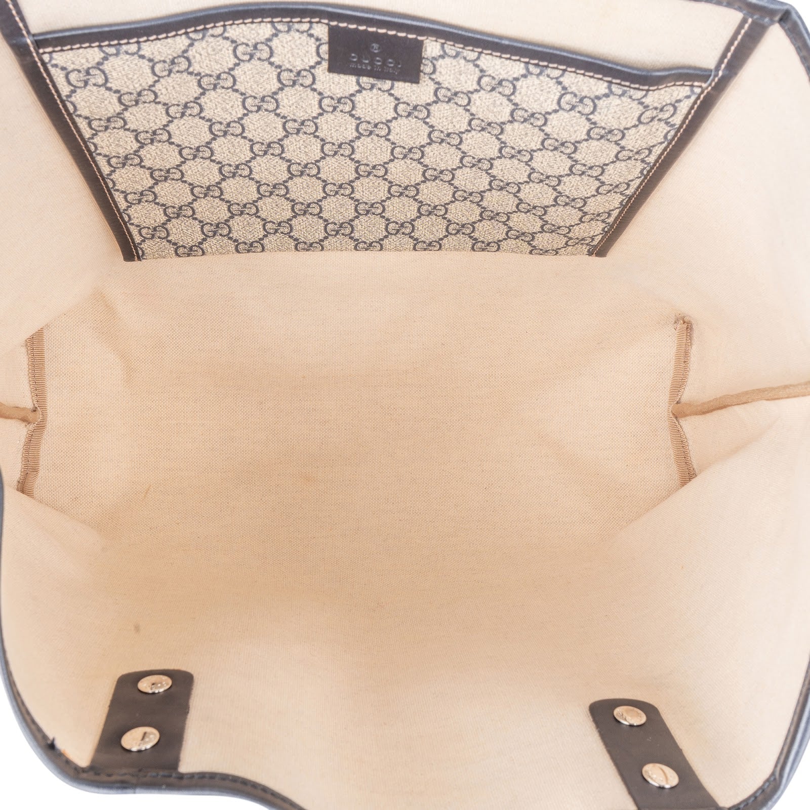 [🔄️B20 / F25] Gucci Supreme Monogram GG Plus Canvas Web Tote Shoulder Bag - vintageandkickz