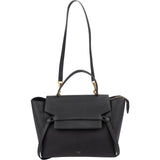 Céline Black Leather Grained Calfskin Belt Handbag