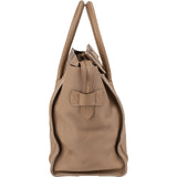 Céline Brown Calfskin Leather Luggage Handbag