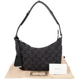 Gucci Monogram GG Denim Horsebit Hobo Shoulder Bag