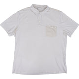 Prada Classic White Cotton Emblem Polo Shirt (M)