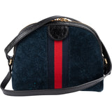 Gucci Suede Ophidia GG Embroidered Dragon Crossbody Bag