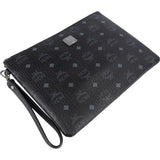 MCM Black Monogram Visetos Clutch