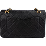 Chanel Quilted Lambskin 24K Gold Small Double Flap Shoulder Bag