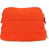 Hermès Terracota Orange Cotton Bolide Accessoires Pouch