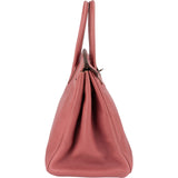 Hermès Bois De Rose Taurillon Clemence Leather Palladium Birkin 35 Handbag