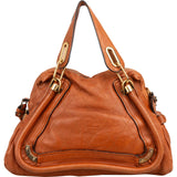 Chloé Stitching Leather Paraty Handbag