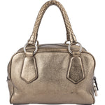 [🔄️B11 / F19] Prada Metallic Pebbled Leather Bauletto Bag Handbag - vintageandkickz