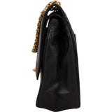 Chanel Quilted Lambskin 24K Gold Double Flap Shoulder Bag