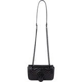 Gucci Matelassé Leather GG Black Marmont Mini Shoulder Crossbody Bag