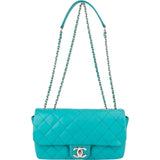 Chanel Quilted Latex Reversible Nylon Rectangular Single Flap Crossbody Bag