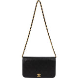 Chanel Quilted Lambskin 24K Gold Single Flap Shoulder Bag