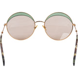 Miu Miu Gold Tone Green Ombre SMU52S Round Sunglasses SMU51Q