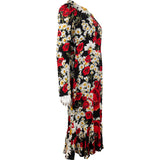 Dolce & Gabbana Multicolor Stoff Floral Print Mock Neck Mermaid Dress (IT44)