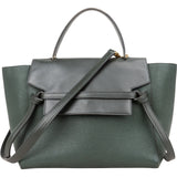 Celine Dark Green Leather Belt Handbag