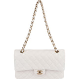 Chanel Quilted Caviar Leather Medium Double Flap Shoulder Bag