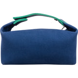 Hermès Blue Canvas Bride-a-Brac Case Toiletry Bag