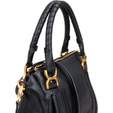 Chloé Black Grained Calfskin Marcie Handbag