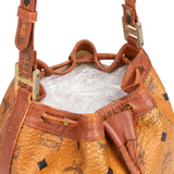 MCM Monogram Visetos Drawstring Bucket Crossbody Bag