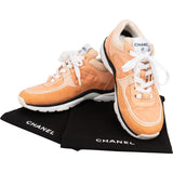 Chanel Quilted Fabric Suede CC Trainer Sneakers (36)