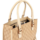 Gucci Monogram GG Canvas Studded Tote Handbag
